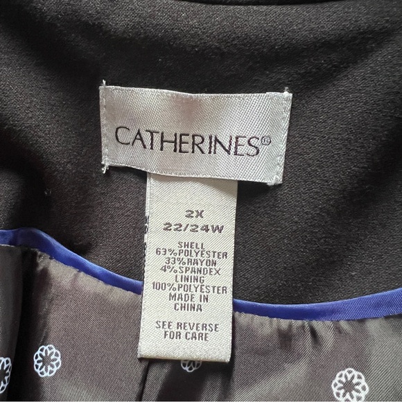 Catherines Black Blazer 22/24W 2X Plus Curvy - Picture 5 of 6